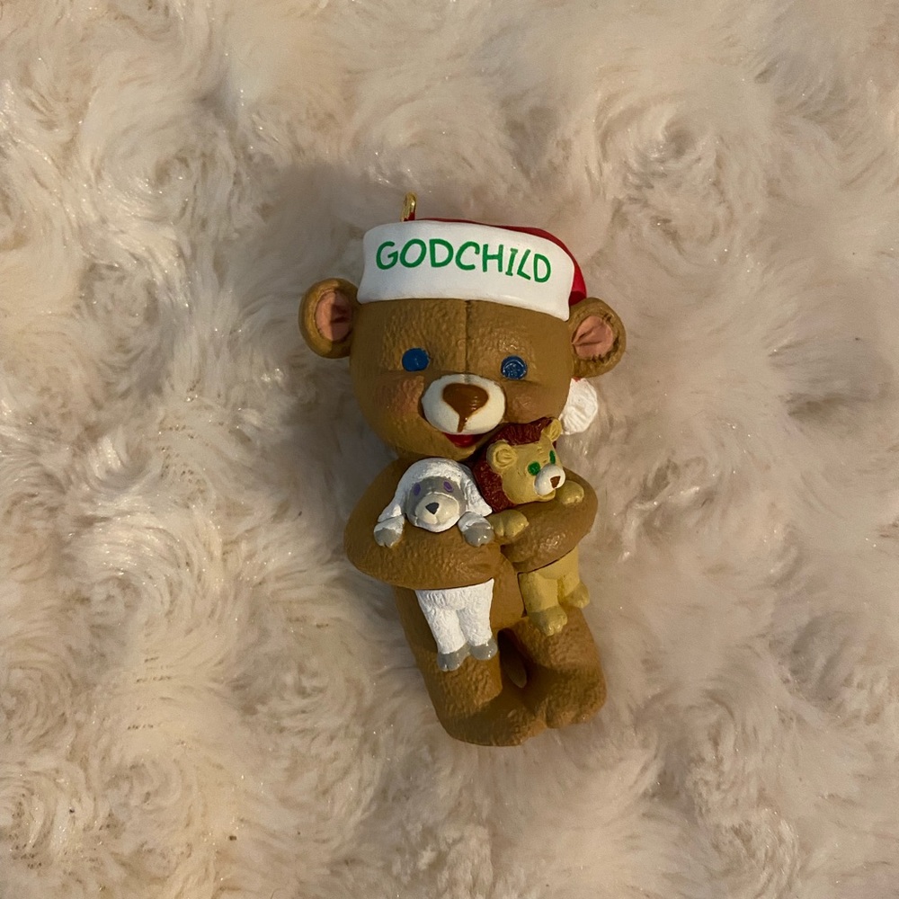 1998 Godchild Teddy Bear‎ Holding Bear